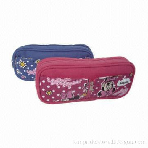 Children's Pencil Cases with Pattern, Made of 12oz Cotton + 190T, Ideal for Schools and Office Use